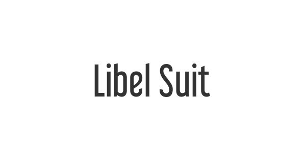 Libel Suit font thumb